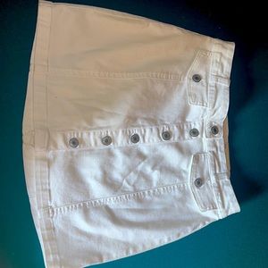 Brand new size 3/26 waist white mini skirt very cute denim